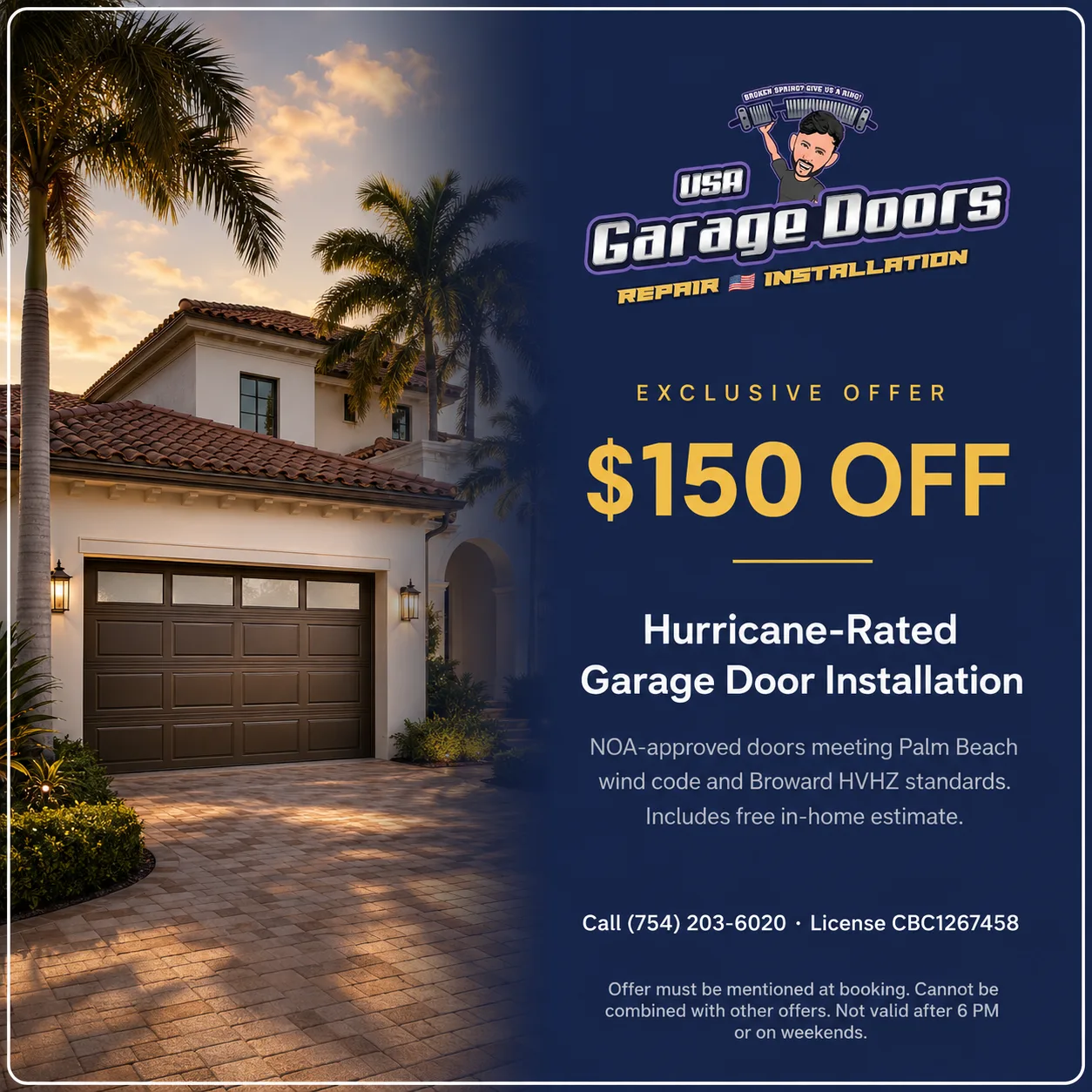 $150 Off New Garage Door Installation