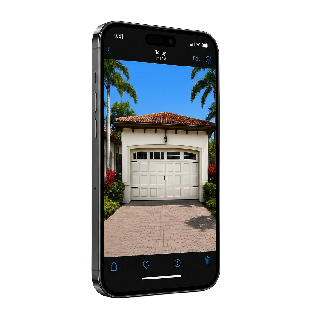Entering email to receive garage door mockup results